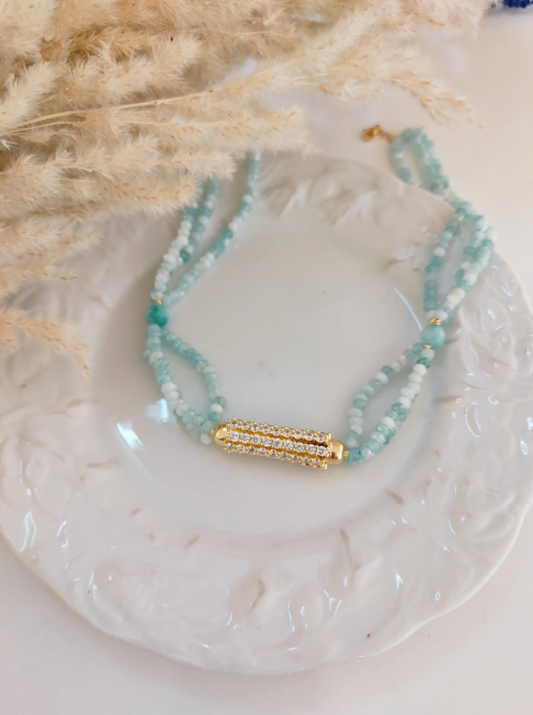 Mint Green Beaded Moroccan Choker